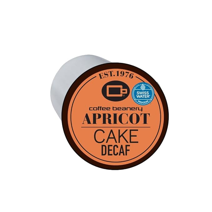 Apricot Cake Decaf Coffee Pods by Coffee Beanery | 96ct Bulk Flavored Decaf Coffee Pods Medium Roast Coffee