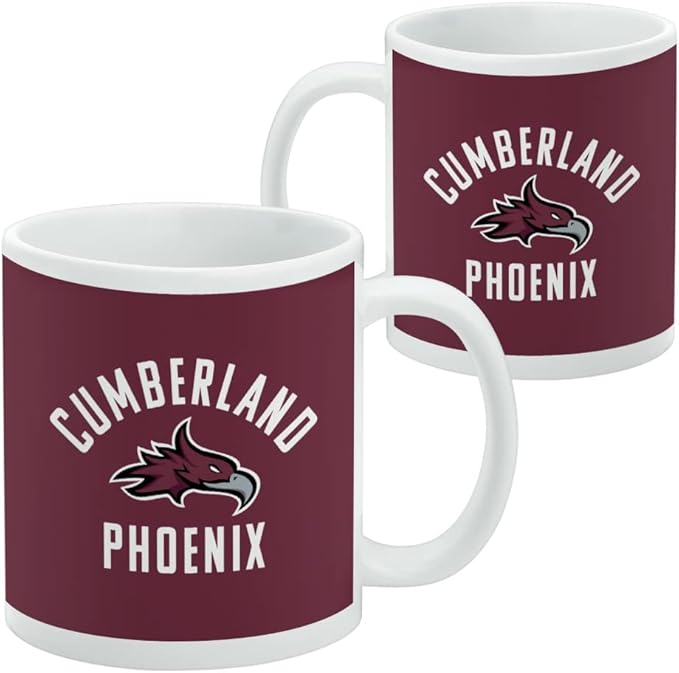 Cumberland University Phoenix Logo Ceramic Coffee Mug, Novelty Gift Mugs for Coffee, Tea and Hot Drinks, 11oz, White