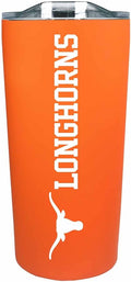 Campus Colors NCAA Stainless Steel Tumbler perfect for Gameday - 18 oz - Double Walled - Keeps Drinks Perfectly Insulated (Texas Longhorns - Texas Orange)