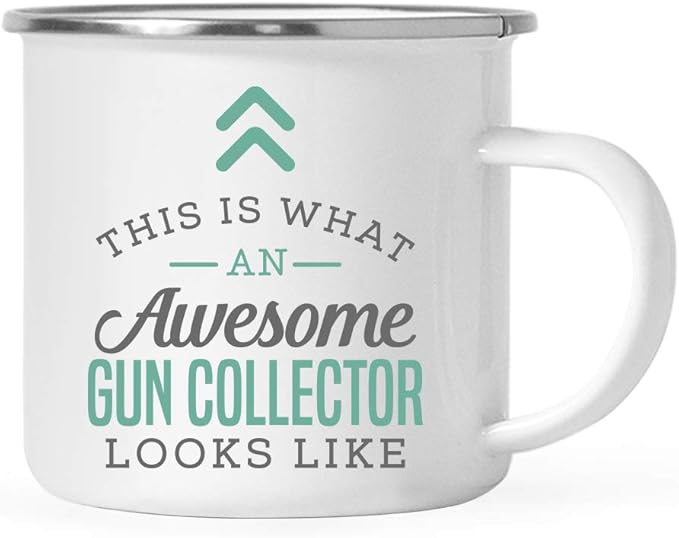 Andaz Press 11oz. Stainless Steel Campfire Coffee Mug Gift, This is What an Awesome Gun Collector Looks Like, 1-Pack, Birthday Gift Ideas Coworker Him Her, Includes Gift Box