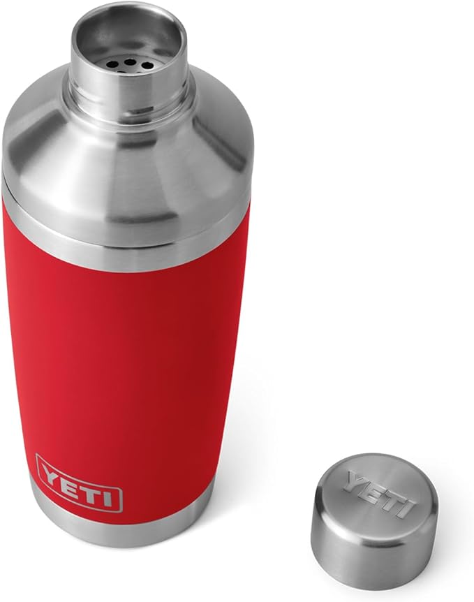 YETI Rambler 20 oz Cocktail Shaker, Stainless Steel, Vacuum Insulated, Rescue Red