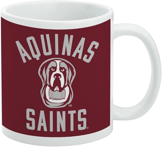 Aquinas College Saints Logo Ceramic Coffee Mug, Novelty Gift Mugs for Coffee, Tea and Hot Drinks, 11oz, White