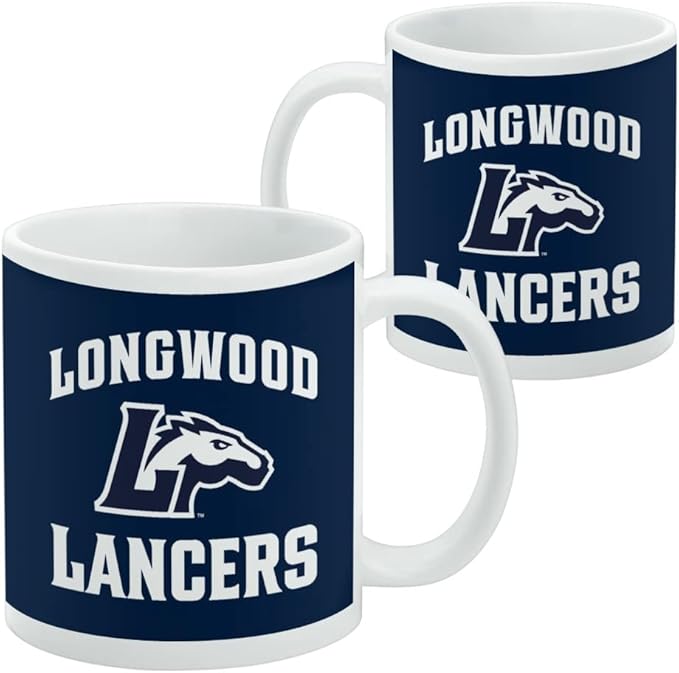Longwood Lancer Ceramic Coffee Mug, Novelty Gift Mugs for Coffee, Tea and Hot Drinks, 11oz, White