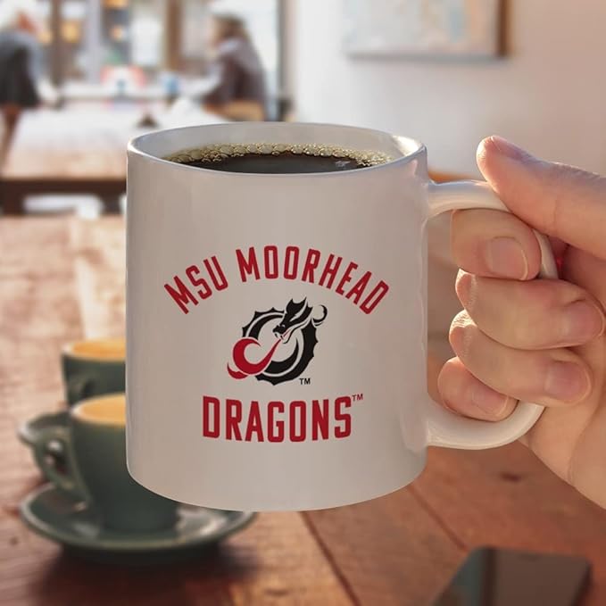 Minnesota State University Moorhead Dragons Ceramic Coffee Mug, Novelty Gift Mugs for Coffee, Tea and Hot Drinks, 11oz, White
