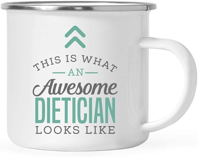 Andaz Press 11oz. Stainless Steel Campfire Coffee Mug Gift, This is What an Awesome Dietician Looks Like, 1-Pack, Birthday Gift Ideas Coworker Him Her, Includes Gift Box