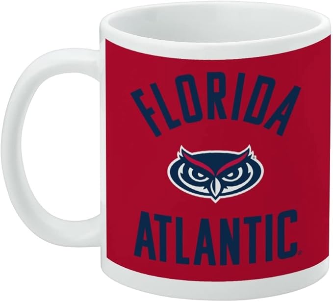 Florida Atlantic University Owls Ceramic Coffee Mug, Novelty Gift Mugs for Coffee, Tea and Hot Drinks, 11oz, White