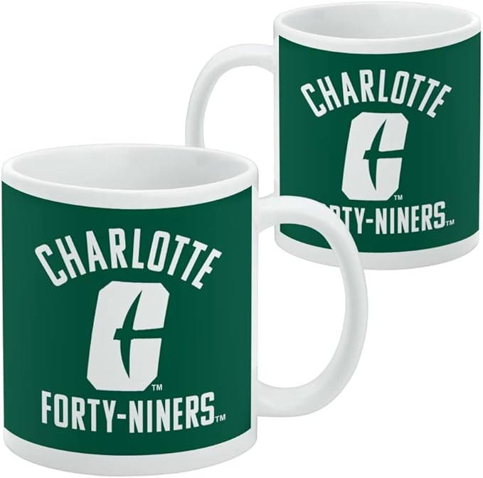 UNC Charlotte 49ers Logo Ceramic Coffee Mug, Novelty Gift Mugs for Coffee, Tea and Hot Drinks, 11oz, White