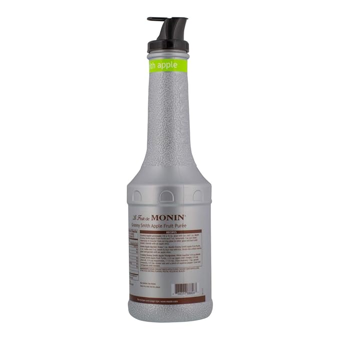 Monin - Granny Smith Apple Purée, Tart and Sweet, Great for Smoothies and Desserts, Gluten-Free, Non-GMO (1 Liter)