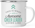 Andaz Press 11oz. Stainless Steel Campfire Coffee Mug Gift, This is What an Awesome Cheer Leader Looks Like, 1-Pack, Birthday Gift Ideas Coworker Him Her, Includes Gift Box
