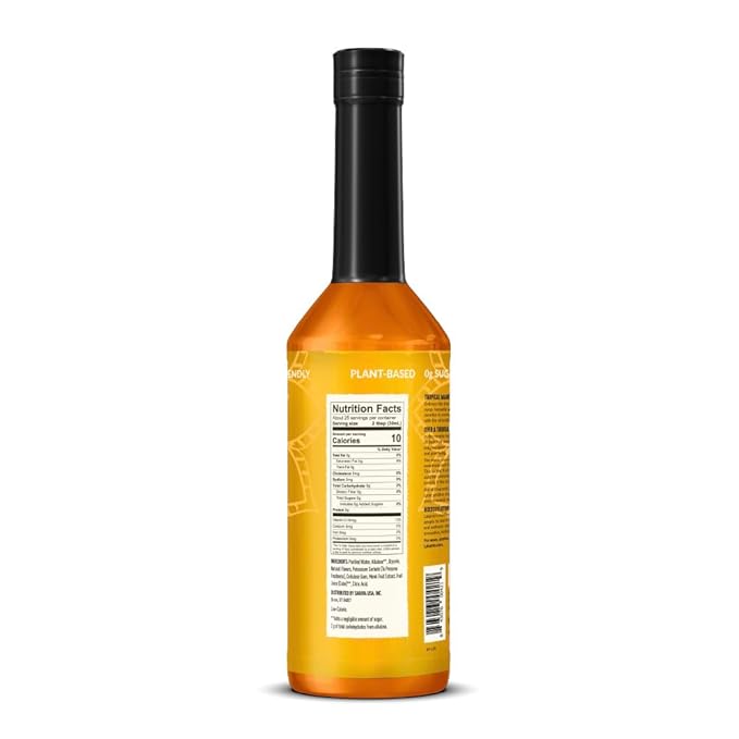 Lakanto Simple Flavoring Syrup - Monk Fruit Sweetener with Allulose, Perfect for Coffee, Tea, Cocktails, Snow Cones, Sodas, Other Drinks, Keto, Vegan (Mango - 25.4 fl oz)