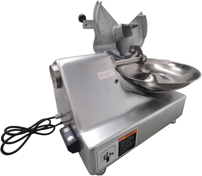 110V 5.5L Meat Vegetable Food Chopper Processor, Prep Food Processor, 550W Food Chopper with Partially Open Pot, Commercial Stainless Steel Blade Electric Shredder