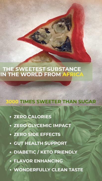 OHM NUTRITIONALS Katemfe Fruit Extract - 100% Natural, Extremely Sweet, Zero-Calorie Flavor Enhancer perfect substitute to Monk Fruit Sweetener no erythritol
