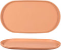 uxcell 2Pcs Fast Food Serving Trays, 12x6.6 Oval Reusable Restaurant Serving Trays for Kitchen Restaurant Coffee Fruit Burger Lunch Dessert, Pink