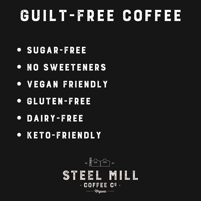 Steel Mill Coffee Co. White Chocolate Raspberry Truffle Flavored Coffee - 2 LB Ground, Medium Roast, 100% Arabica, Vegan, Gluten-Free, Sugar-Free