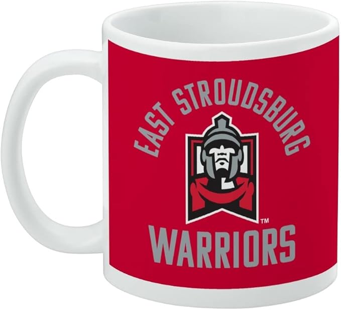 East Stroudsburg University of Pennsylvania Warriors Logo Ceramic Coffee Mug, Novelty Gift Mugs for Coffee, Tea and Hot Drinks, 11oz, White
