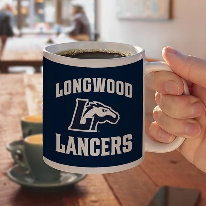 Longwood Lancer Ceramic Coffee Mug, Novelty Gift Mugs for Coffee, Tea and Hot Drinks, 11oz, White
