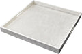 30 * 30 inches Leather Rectangle Serving Tray with Hole Handles,High-End Light Large Service Tray for Ottoman Tray, Tea, Food, Butler - Countertop, Kitchen,Family Dinner, Picnic(White)