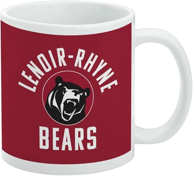 Lenoir-Rhyne University Bears Logo Ceramic Coffee Mug, Novelty Gift Mugs for Coffee, Tea and Hot Drinks, 11oz, White