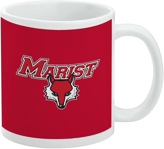 Marist College Red Fox Logo Ceramic Coffee Mug, Novelty Gift Mugs for Coffee, Tea and Hot Drinks, 11oz, White
