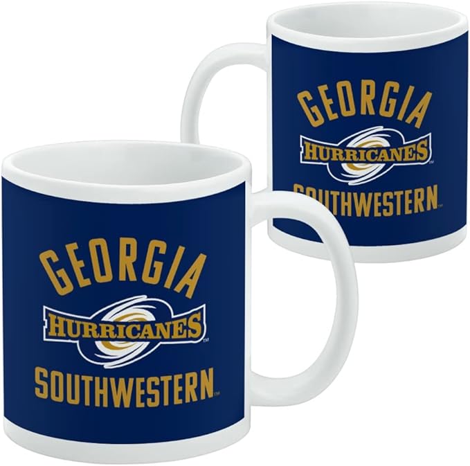 Georgia Southwestern State University Hurricanes Logo Ceramic Coffee Mug, Novelty Gift Mugs for Coffee, Tea and Hot Drinks, 11oz, White