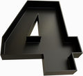 Hard Plastic Reusable Fillable Letters Numbers Serving Trays for Party Decoration (4, Black)