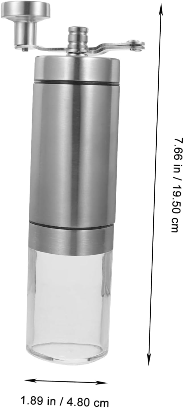 Milisten Manual Coffee Grinder Triangle Handle Stainless Bean Mill Adjustable Grind Size Easy to Use for Home Brewing for Coffee Enthusiasts