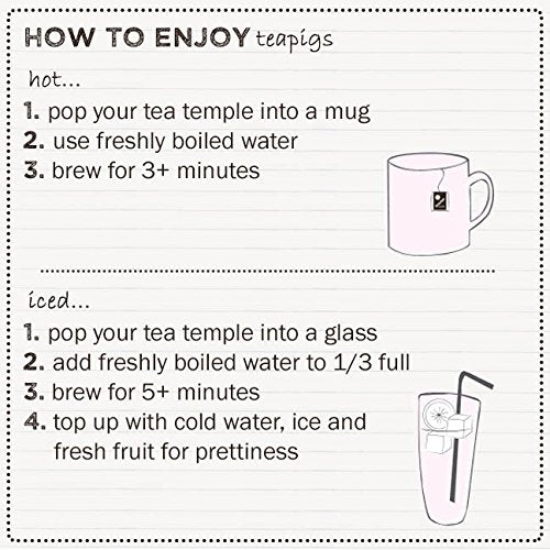 teapigs Lemon & Ginger Herbal Tea Bags Made With Whole Leaves (1 Pack of 15 Tea bags) (520)