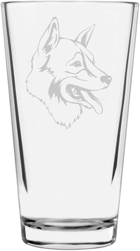 Tamaskan Custom Personalized Dog Themed Etched All Purpose 16oz Pint Glass