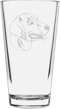 English Foxhound Custom Personalized Dog Themed Etched All Purpose 16oz Pint Glass