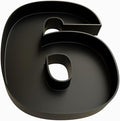 Hard Plastic Reusable Fillable Letters Numbers Serving Trays for Party Decoration (6, Black)