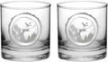 Duck Hunting Gifts for Hunters and Outdoorsman Mallard Whiskey Glass with Coaster Rustic Décor for Mountain Cabin Lake House Beer Pint Glass Fishing Fisherman Dad (Mallard, Double Whiskey Glass)