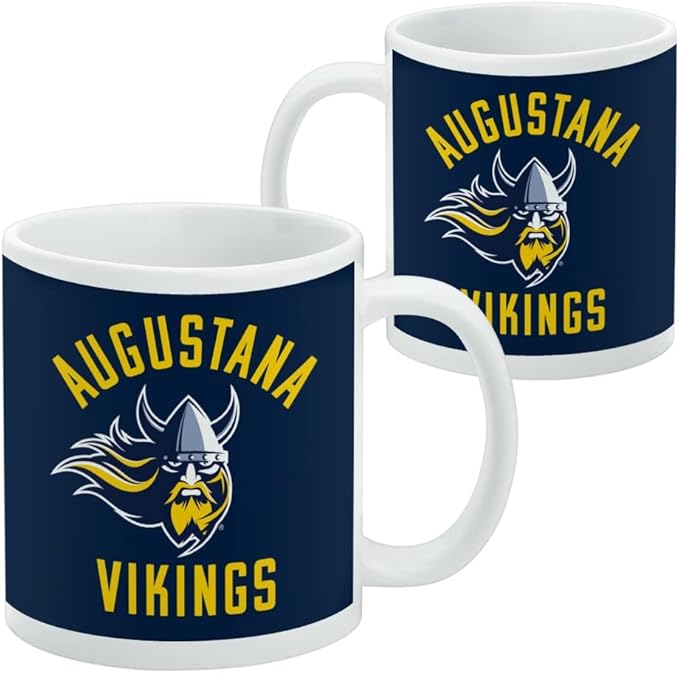 Augustana University Vikings Logo Ceramic Coffee Mug, Novelty Gift Mugs for Coffee, Tea and Hot Drinks, 11oz, White
