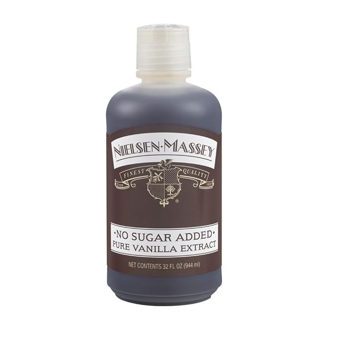 Nielsen-Massey No Sugar Added Pure Vanilla Extract for Baking and Cooking, 32 Ounce Bottle