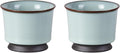 KAMMAK Tea Cup Set of 2 Porcelain Small Tea Cups 3.2oz Handmade Japanese Tea Cup Set, Asian Ceramic Teacups for Home, Party, Office, Chinese Kung Fu Tea Set for Hot/Cold Drink (Imperial Kiln)