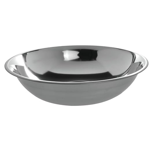 HUBERT 10 qt Mixing Bowl 24 Gauge Stainless Steel - 15 1/4"Dia x 4 1/2"D
