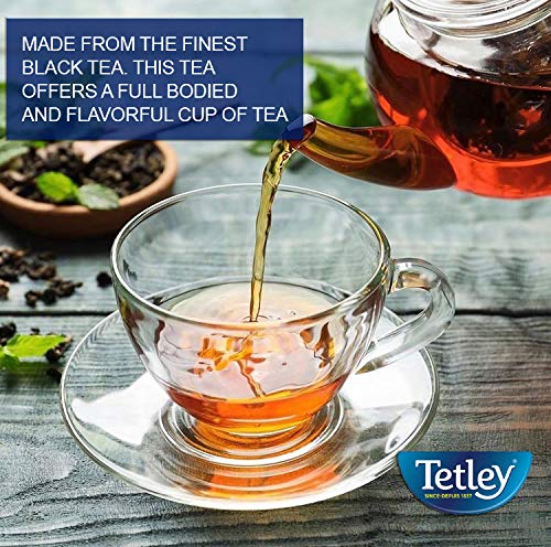 Tetley Classic Blend Decaf Premium Black Tea, Decaffinated Tea, 72 Tea Bags (Pack of 12), Rainforest Alliance Certified