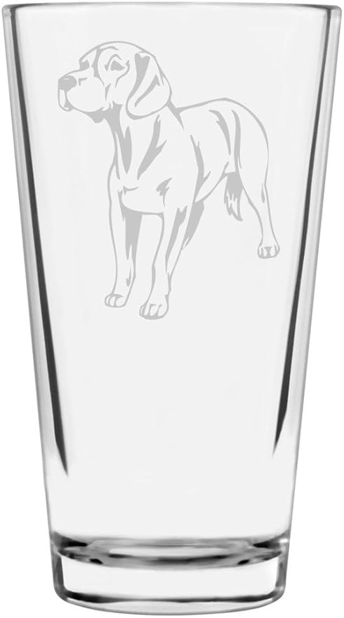 Hanover Hound Hanoverian Custom Personalized Dog Themed Etched All Purpose 16oz Pint Glass