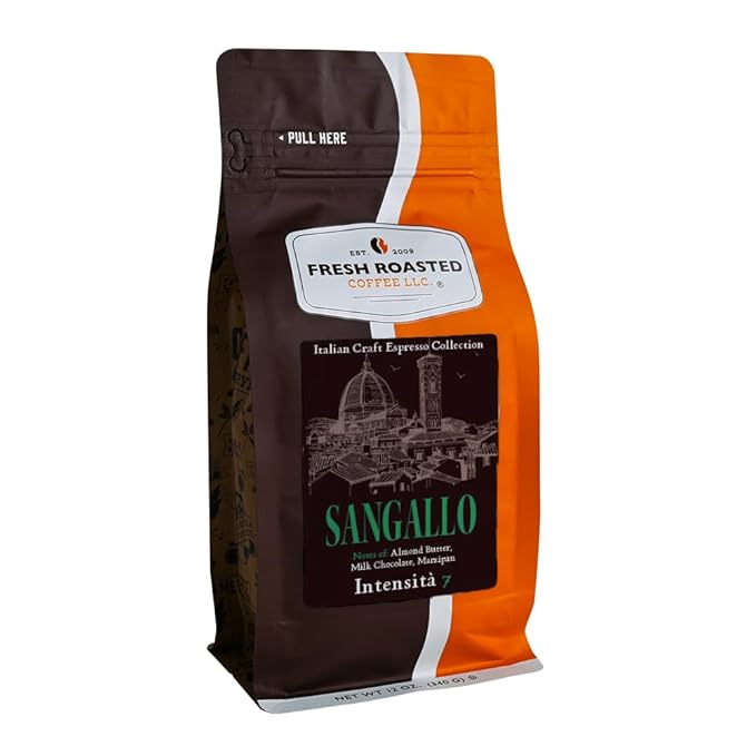 Fresh Roasted Coffee, Sangallo Italian Craft Artisan Blend, 12 oz, Medium Roast, Kosher, Ground