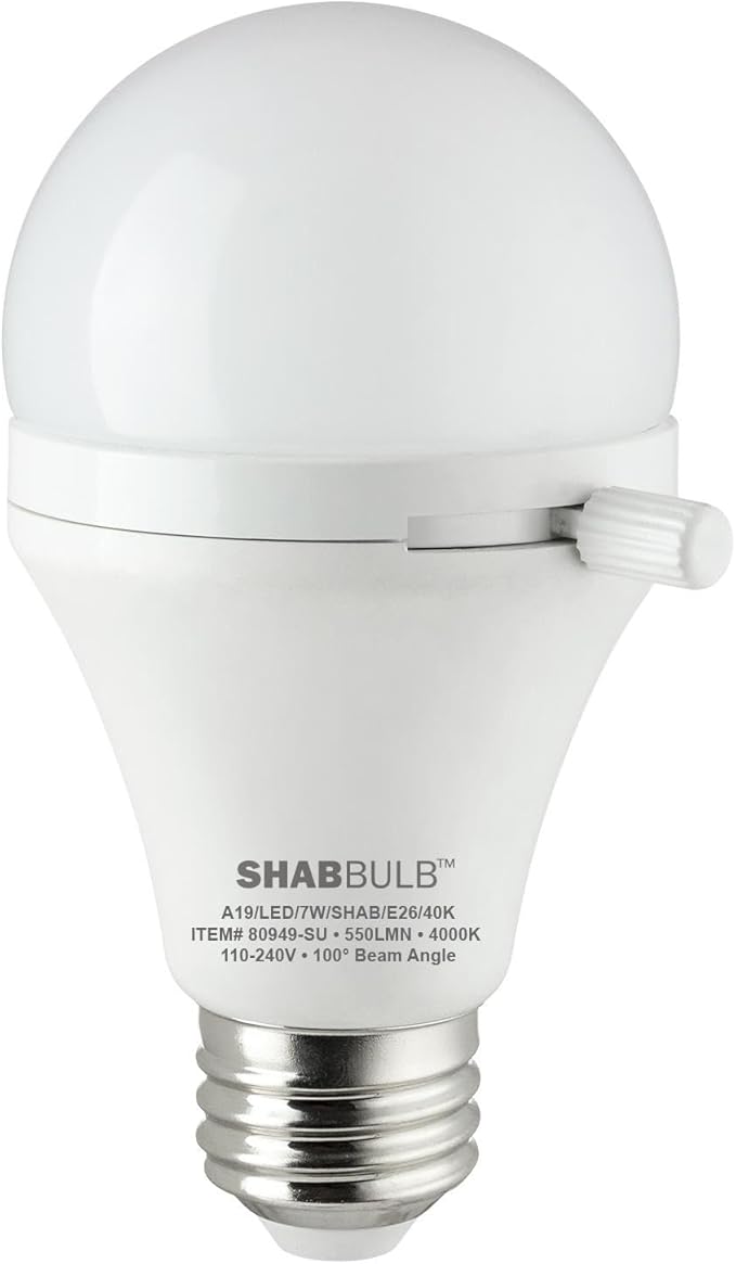 Sunlite ShabBulb, Shabbat Permissible LED Light Bulb, 7 Watt (40 Watt Equivalent) 4000K Cool White