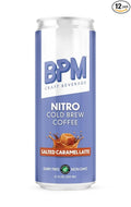 BPM Craft Beverage Cold Brew Coffee, Salted Caramel Latte, 12 Fl Oz Cans (12 Pack)