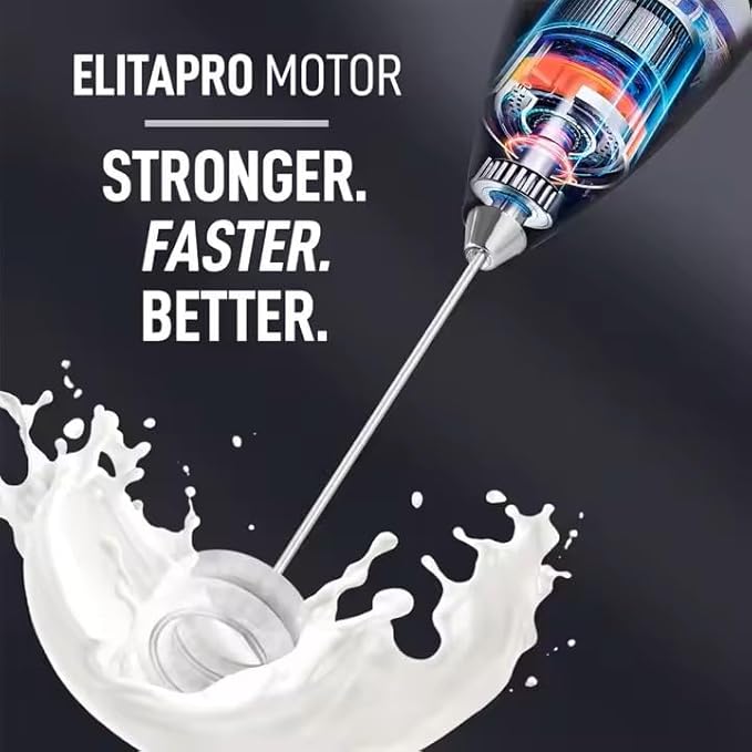 Coffee Foam Maker, Automatic Milk Frother, Handheld Wand, Drink Mixer, Stirrer, Battery-Operated, Lattes, Cappuccinos, Frothy Milk, Easy to Use, Kitchen Essential, Espresso, Milk Frother Wand