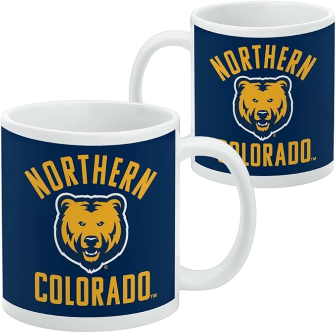 Northern Colorado Bears Logo Ceramic Coffee Mug, Novelty Gift Mugs for Coffee, Tea and Hot Drinks, 11oz, White