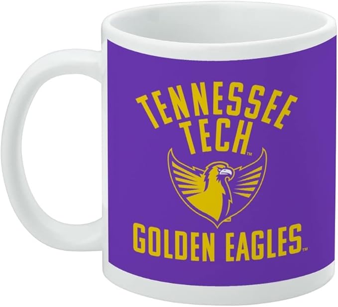 Tennessee Technological University Golden Eagles Ceramic Coffee Mug, Novelty Gift Mugs for Coffee, Tea and Hot Drinks, 11oz, White