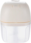 Electric Mini Garlic Chopper, 250ML Food Chopper Garlic Mincer USB, Vegetable Chopper, Onion Chopper, Portable Small Food Processor for Garlic, Ginger, Chili, Vegetables(cream)