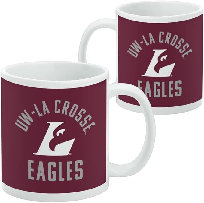 University of Wisconsin - La Crosse University Eagles Ceramic Coffee Mug, Novelty Gift Mugs for Coffee, Tea and Hot Drinks, 11oz, White