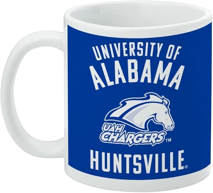 UAH Chargers Ceramic Coffee Mug, Novelty Gift Mugs for Coffee, Tea and Hot Drinks, 11oz, White