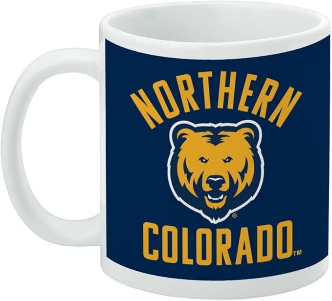 Northern Colorado Bears Logo Ceramic Coffee Mug, Novelty Gift Mugs for Coffee, Tea and Hot Drinks, 11oz, White