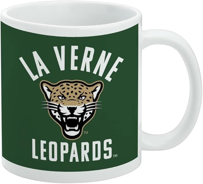 University of La Verne Leopards Logo Ceramic Coffee Mug, Novelty Gift Mugs for Coffee, Tea and Hot Drinks, 11oz, White