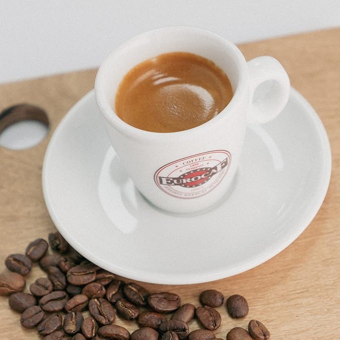 Eurocaf Miscela Rossa, Whole Bean Coffee, Medium Roast, 2.2 Ib, Original Italian Coffee (Pack of 1)