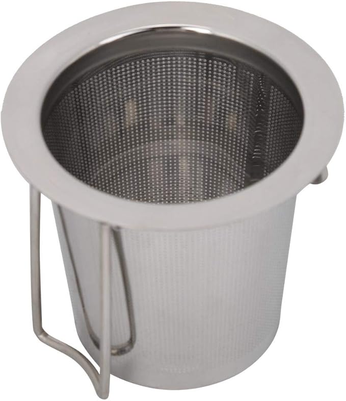 Fdit Stainless Steel Mesh Tea Infuser Metal Cup Strainer Foldable Filter With-Lid